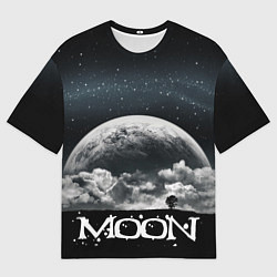 Футболка оверсайз мужская Moon - луна 3d, цвет: 3D-принт