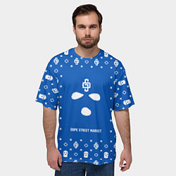 Футболка оверсайз мужская Узор Blue Phantom Ski Mask Dope Street Market, цвет: 3D-принт — фото 2