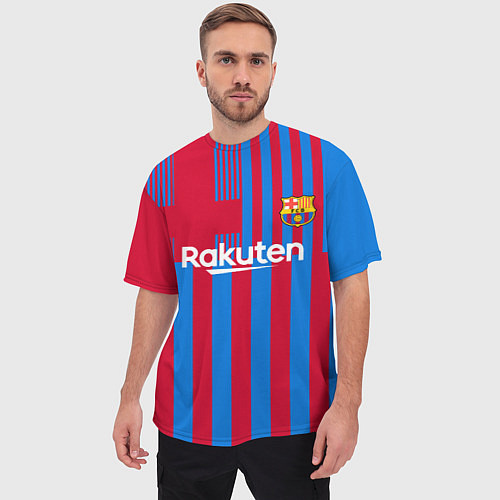 Мужская футболка оверсайз Ферран Торрес Барселона / 3D-принт – фото 3