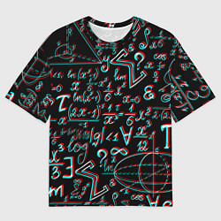 Футболка оверсайз мужская ФОРМУЛЫ ГЛИТЧ GLITCH, цвет: 3D-принт