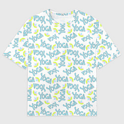 Футболка оверсайз мужская YOGA лотос, цвет: 3D-принт