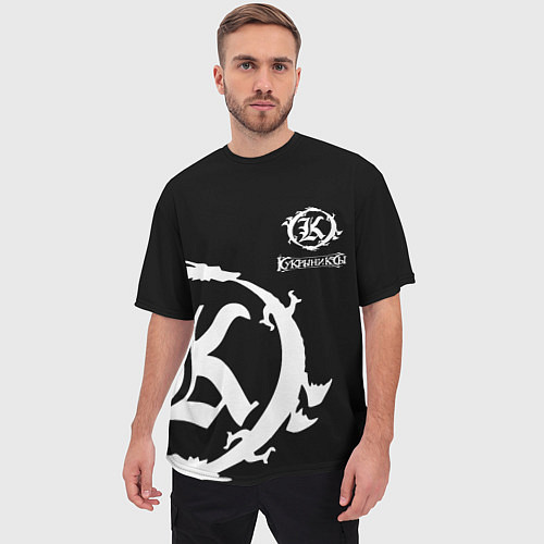 Мужская футболка оверсайз Кукрыниксы - большой логотип / 3D-принт – фото 3