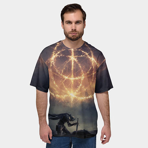 Мужская футболка оверсайз Арт Elder Ring / 3D-принт – фото 3