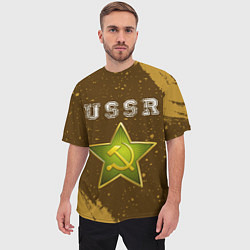 Футболка оверсайз мужская USSR - ЗВЕЗДА - Краска, цвет: 3D-принт — фото 2