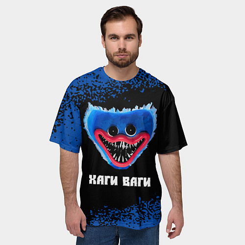 Мужская футболка оверсайз ХАГИ ВАГИ - Краска / 3D-принт – фото 3