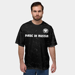 Футболка оверсайз мужская RUSSIA - ГЕРБ Made In Russia - Гранж, цвет: 3D-принт — фото 2