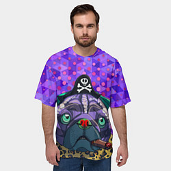Футболка оверсайз мужская Pirate Dog, цвет: 3D-принт — фото 2