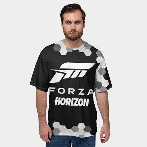 Мужская футболка оверсайз FORZA HORIZON Графика / 3D-принт – фото 3