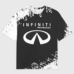 Футболка оверсайз мужская ИНФИНИТИ Pro Racing Следы Шин, цвет: 3D-принт