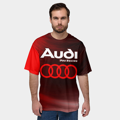Мужская футболка оверсайз AUDI Pro Racing Звезды / 3D-принт – фото 3