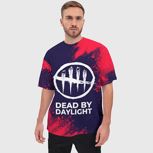 Мужская футболка оверсайз DEAD BY DAYLIGHT Арт / 3D-принт – фото 3