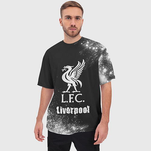Мужская футболка оверсайз ЛИВЕРПУЛЬ Liverpool Арт / 3D-принт – фото 3