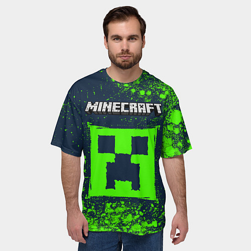 Мужская футболка оверсайз MINECRAFT Арт / 3D-принт – фото 3