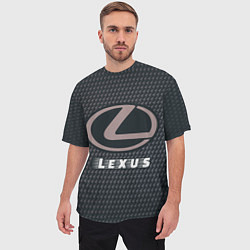Футболка оверсайз мужская LEXUS Lexus - Карбон, цвет: 3D-принт — фото 2