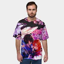 Футболка оверсайз мужская Чуя и дазай проза бродячих псов, цвет: 3D-принт — фото 2