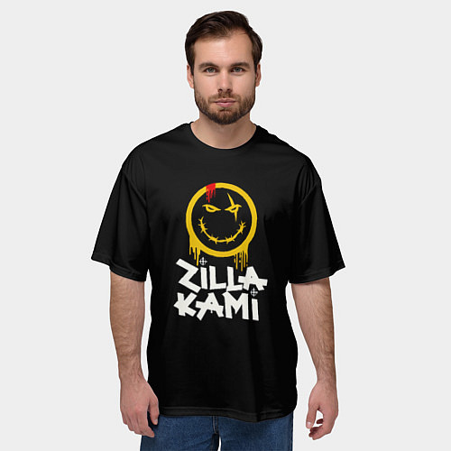 Мужская футболка оверсайз ZillaKami x SosMula City Morgue Smile / 3D-принт – фото 3