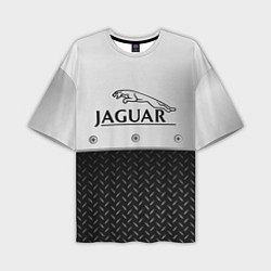 Футболка оверсайз мужская Jaguar Ягуар Сталь, цвет: 3D-принт