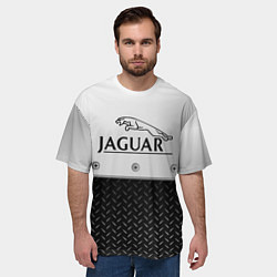 Футболка оверсайз мужская Jaguar Ягуар Сталь, цвет: 3D-принт — фото 2