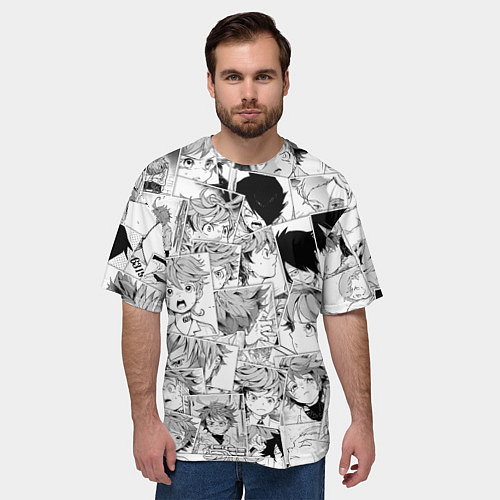 Мужская футболка оверсайз Обещанный Неверленд pattern / 3D-принт – фото 3
