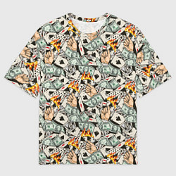 Футболка оверсайз мужская Карты, Деньги, Казино, цвет: 3D-принт