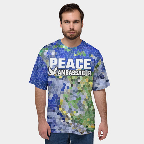 Мужская футболка оверсайз Peace Ambassador Посол мира / 3D-принт – фото 3