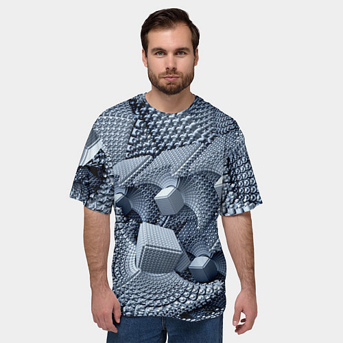 Мужская футболка оверсайз Vanguard pattern 2078 Abstraction / 3D-принт – фото 3