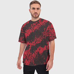 Футболка оверсайз мужская КРАСНАЯ ГРЯЗЬ RED GRUNGE, цвет: 3D-принт — фото 2