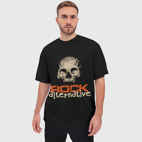 Мужская футболка оверсайз ROCK ALTERNATIVE / 3D-принт – фото 3