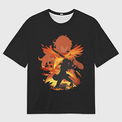 Футболка оверсайз мужская Силуэт Дилюка, цвет: 3D-принт