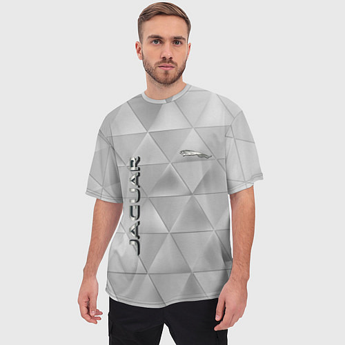 Мужская футболка оверсайз JAGUR геометрические фигуры / 3D-принт – фото 3