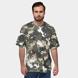 Футболка оверсайз мужская Камуфляж с кроликами, цвет: 3D-принт — фото 2