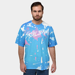 Футболка оверсайз мужская Кляксы Skull Team, цвет: 3D-принт — фото 2