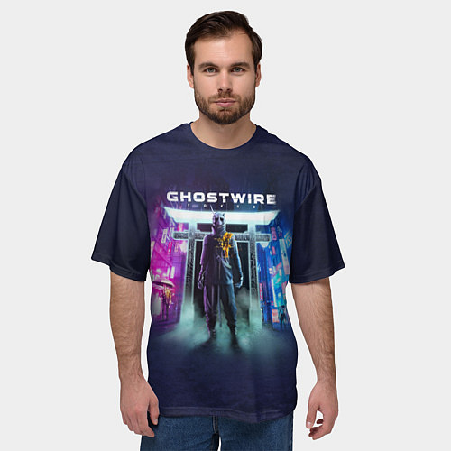 Мужская футболка оверсайз Врата Ghostwire / 3D-принт – фото 3