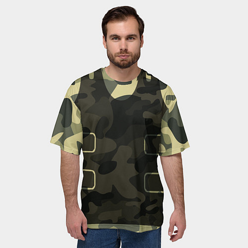 Мужская футболка оверсайз Body Armor / 3D-принт – фото 3