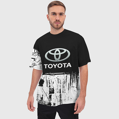 Мужская футболка оверсайз Toyota sport / 3D-принт – фото 3