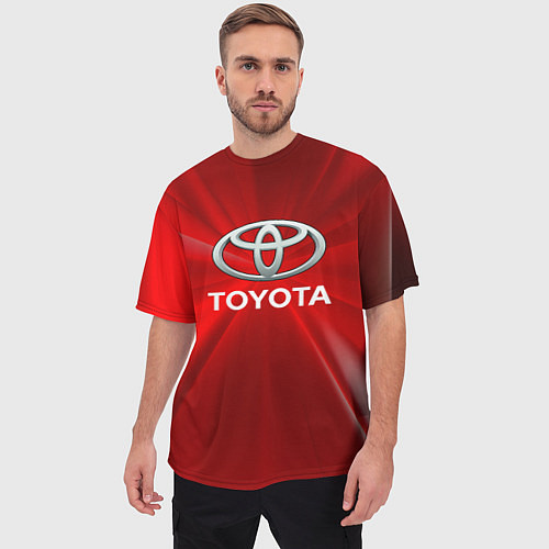 Мужская футболка оверсайз Toyota тойота / 3D-принт – фото 3