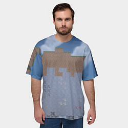 Футболка оверсайз мужская Природа майнкафта, цвет: 3D-принт — фото 2