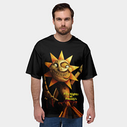 Футболка оверсайз мужская Five Nights at Freddys: Security Breach - Солнце D, цвет: 3D-принт — фото 2