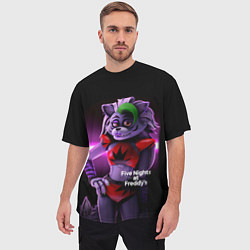 Футболка оверсайз мужская Five Nights at Freddys: Security Breach Волчица Ро, цвет: 3D-принт — фото 2
