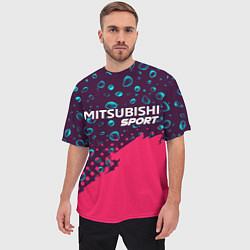 Футболка оверсайз мужская MITSUBISHI Sport Краски, цвет: 3D-принт — фото 2