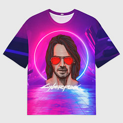 Футболка оверсайз мужская Джонни Киберпанк2077 Cyberpunk2077, цвет: 3D-принт