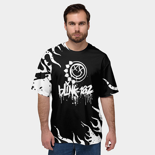 Мужская футболка оверсайз Blink-182 / 3D-принт – фото 3
