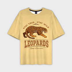 Футболка оверсайз мужская ЛЕОПАРД - LEOPARDS, цвет: 3D-принт