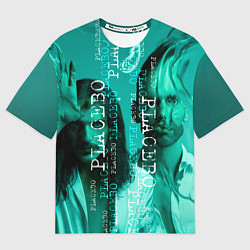 Футболка оверсайз мужская Placebo - turquoise, цвет: 3D-принт