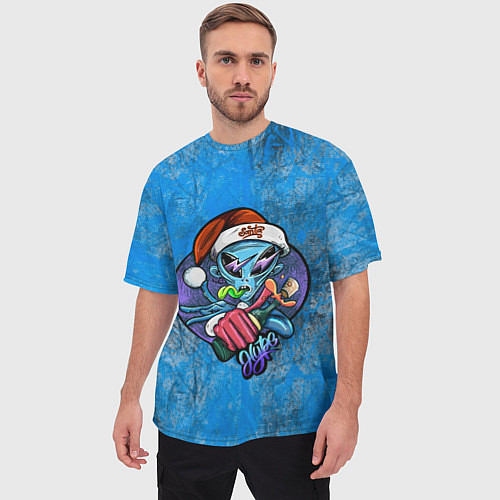 Мужская футболка оверсайз Инопланетянин / 3D-принт – фото 3