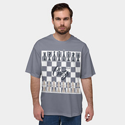 Футболка оверсайз мужская Lets play chess, цвет: 3D-принт — фото 2