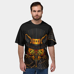 Футболка оверсайз мужская Стимпанк Шапочник, цвет: 3D-принт — фото 2