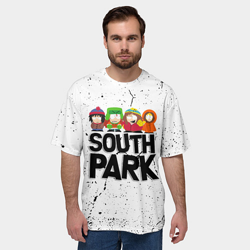 Мужская футболка оверсайз Южный парк мультфильм - персонажи South Park / 3D-принт – фото 3