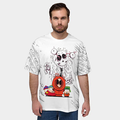 Мужская футболка оверсайз Южный парк - персонажи мультфильма South Park / 3D-принт – фото 3