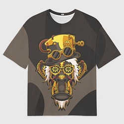 Футболка оверсайз мужская Стимпанк Заводная Обезьяна, цвет: 3D-принт